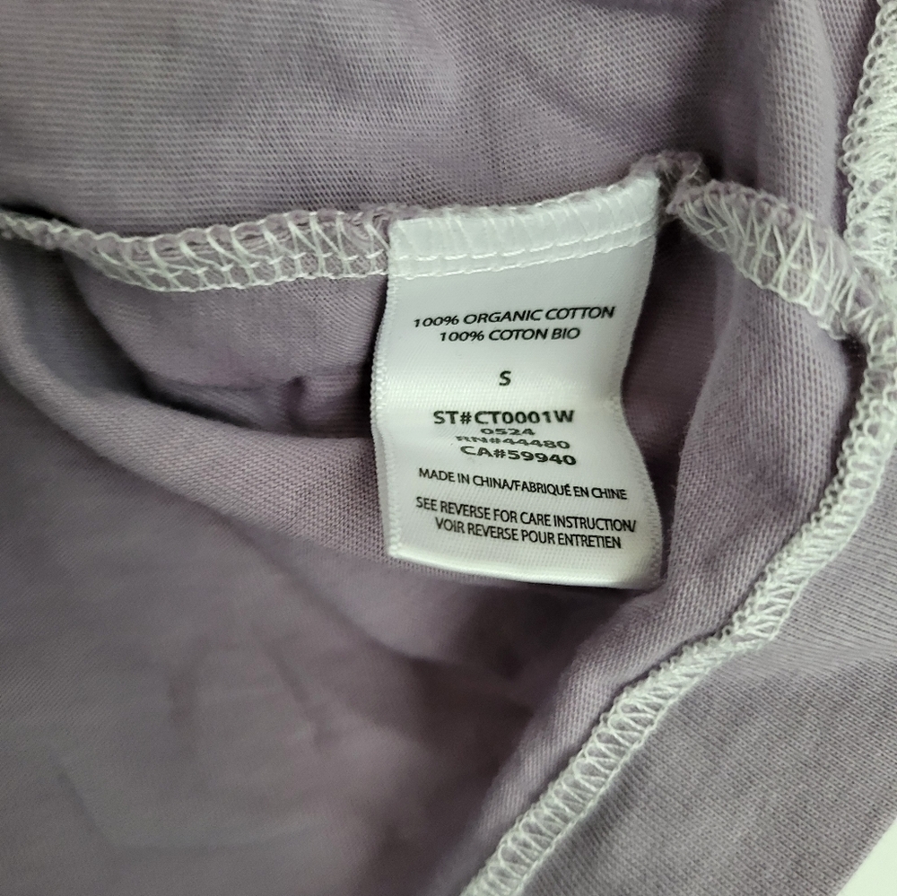 Sister Nettle Tee Lilac / Lavender Purple Organic Cotton Size Small - Picture 2 of 2